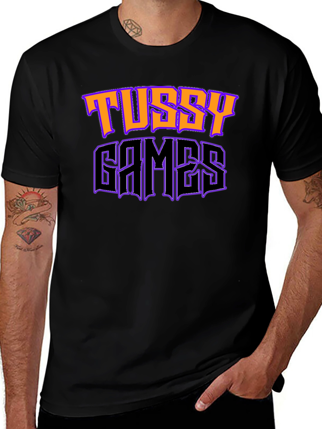 Variant 2 of Tussy Games Graphic T-Shirt | Black