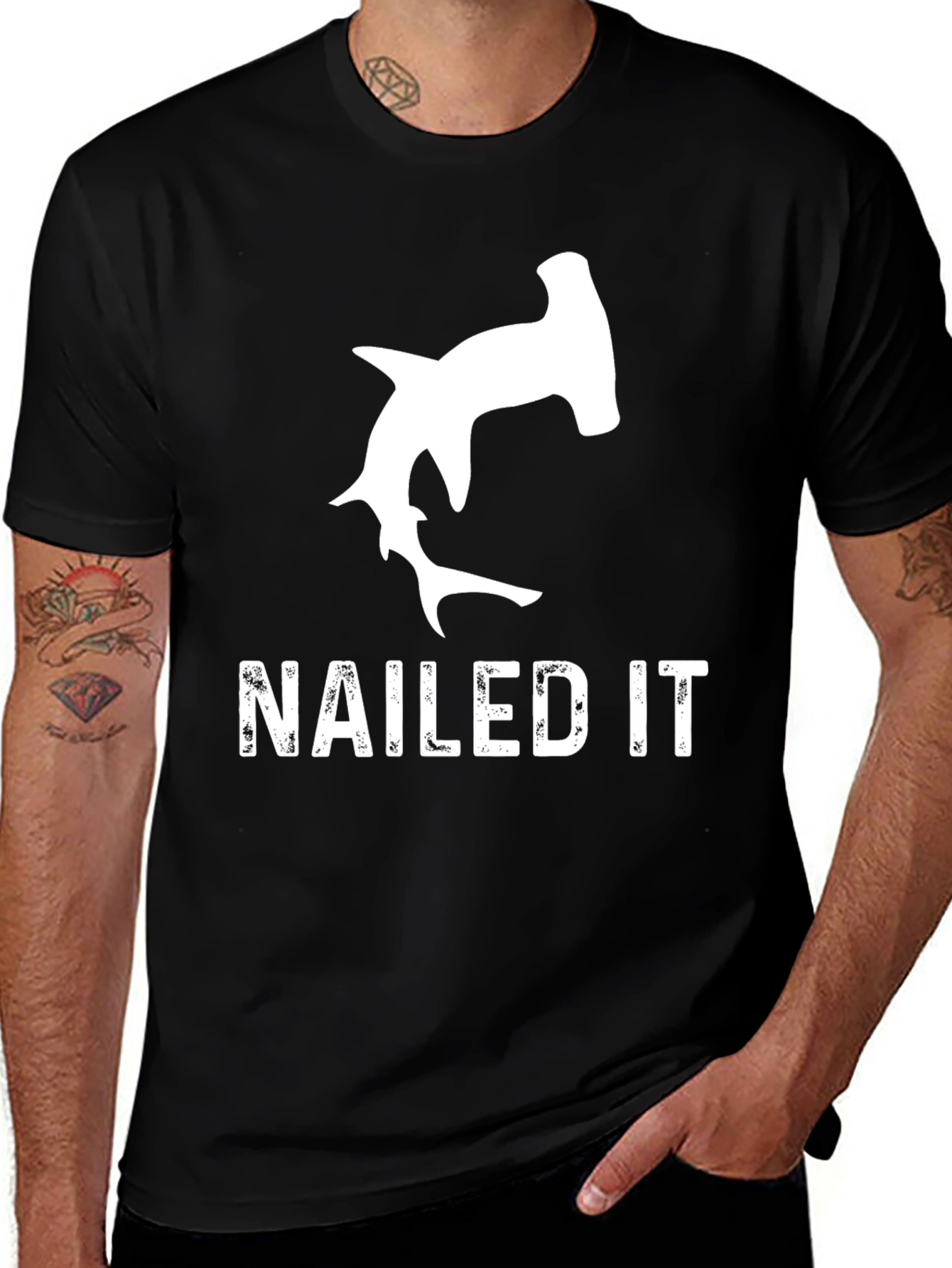 Variant 29 of Nailed It Hammerhead Shark Graphic Tee