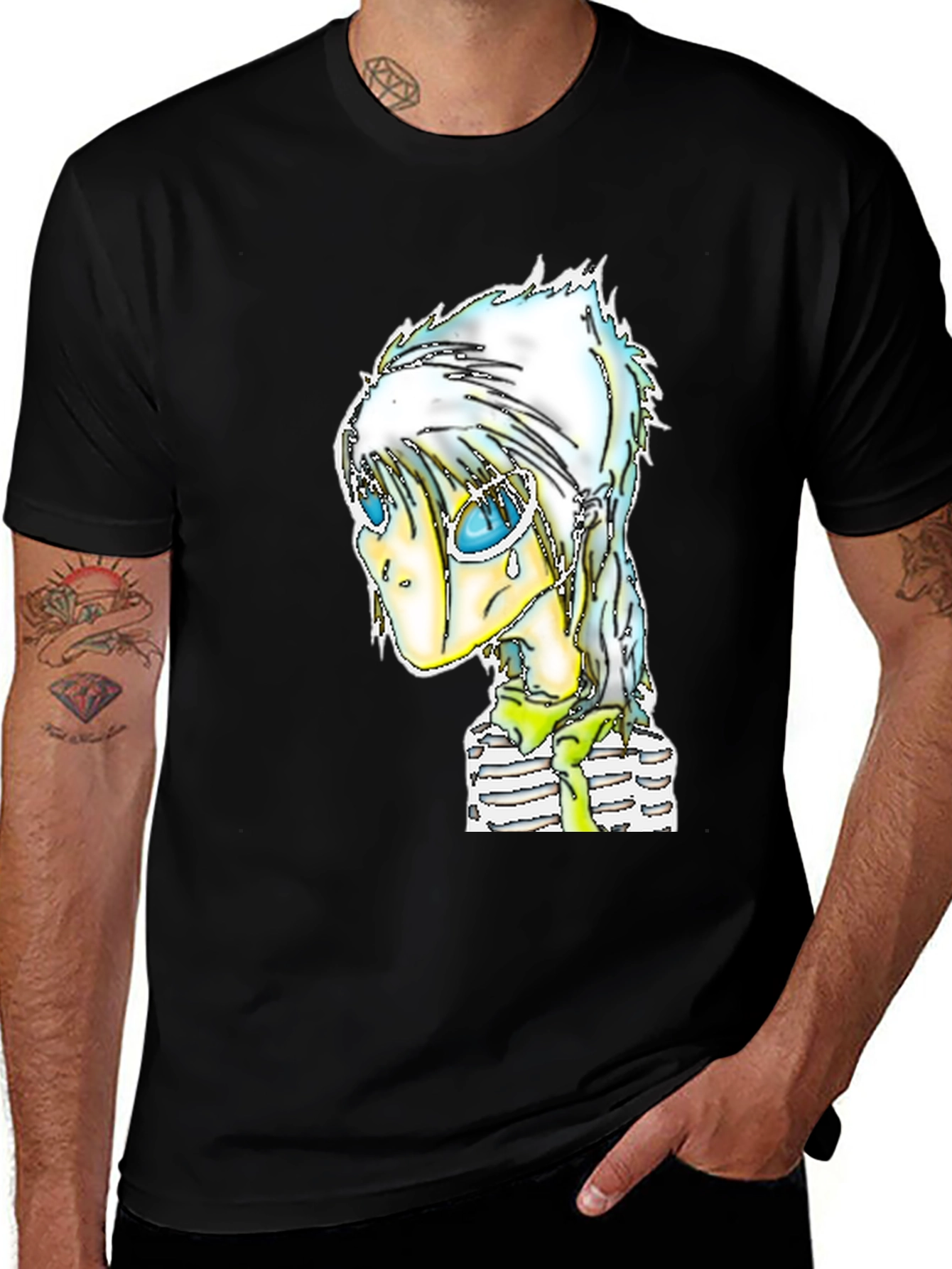 Variant 11 of Emo Cartoon Character Graphic Tee
