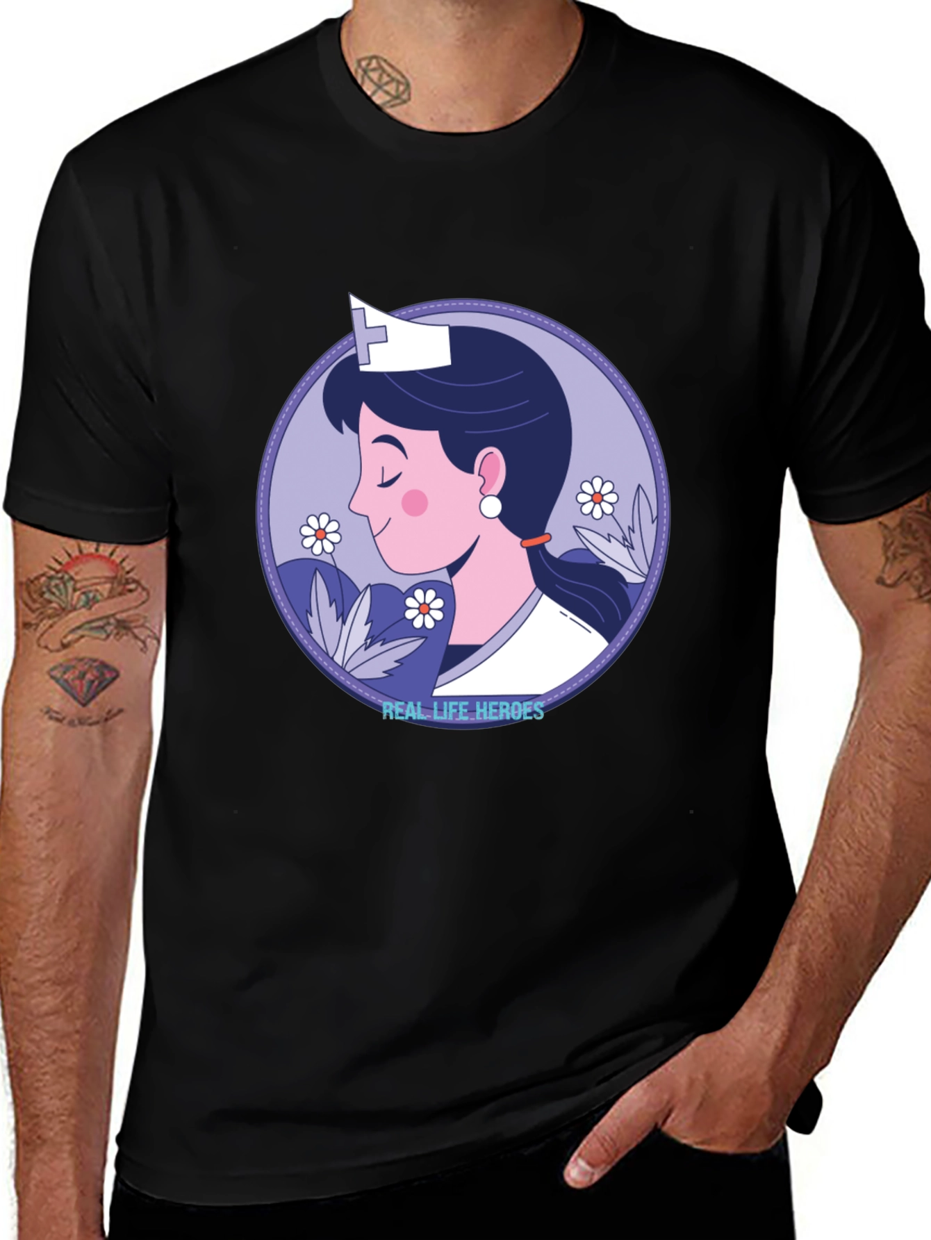 Variant 25 of Nurse Hero T-Shirt - Stylish Graphic Tee for Healthcare Workers