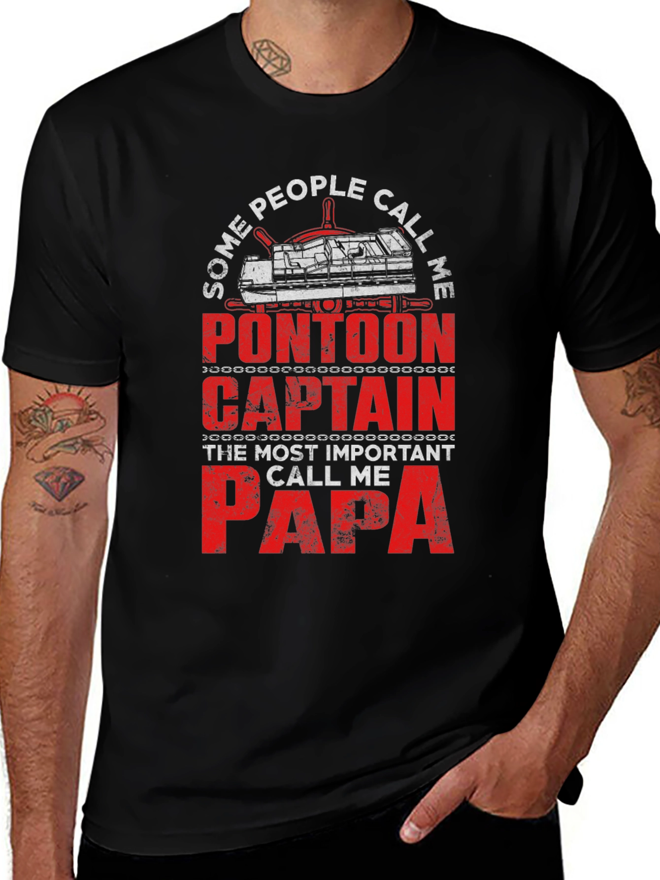 Variant 19 of Pontoon Captain Papa T-Shirt