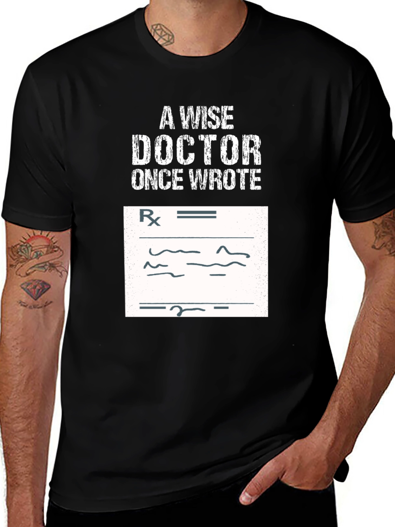 Variant 18 of Wise Doctor Prescription T-Shirt - Funny Medical Tee
