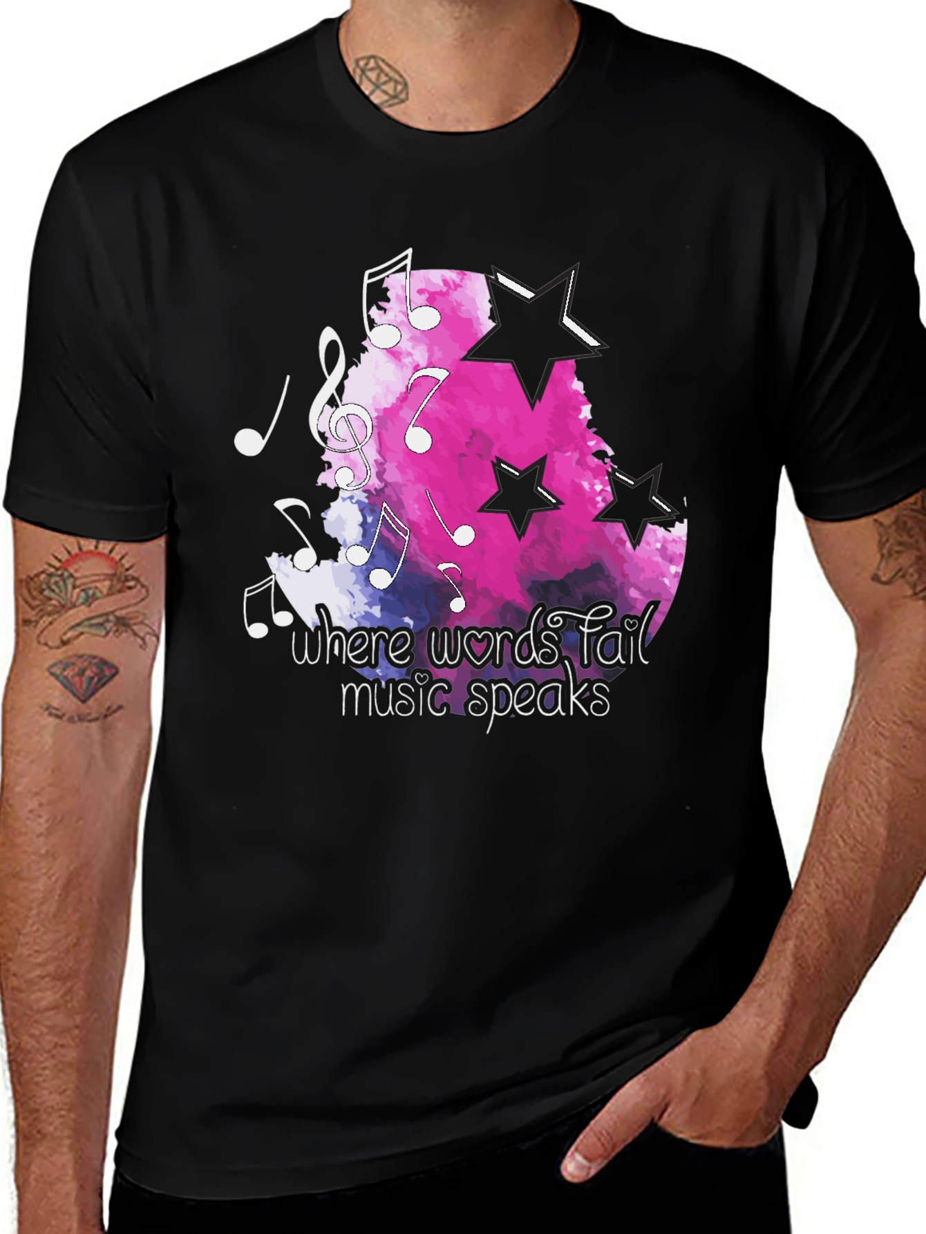 Music Speaks T-Shirt - Artistic Graphic Tee