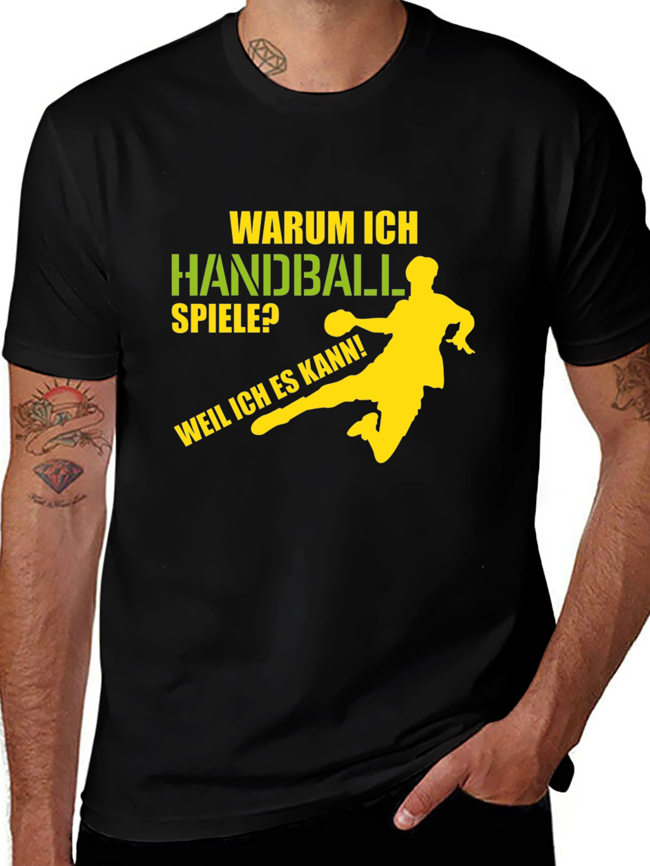 Variant 18 of Handball Player T-Shirt - Funny German Text Design