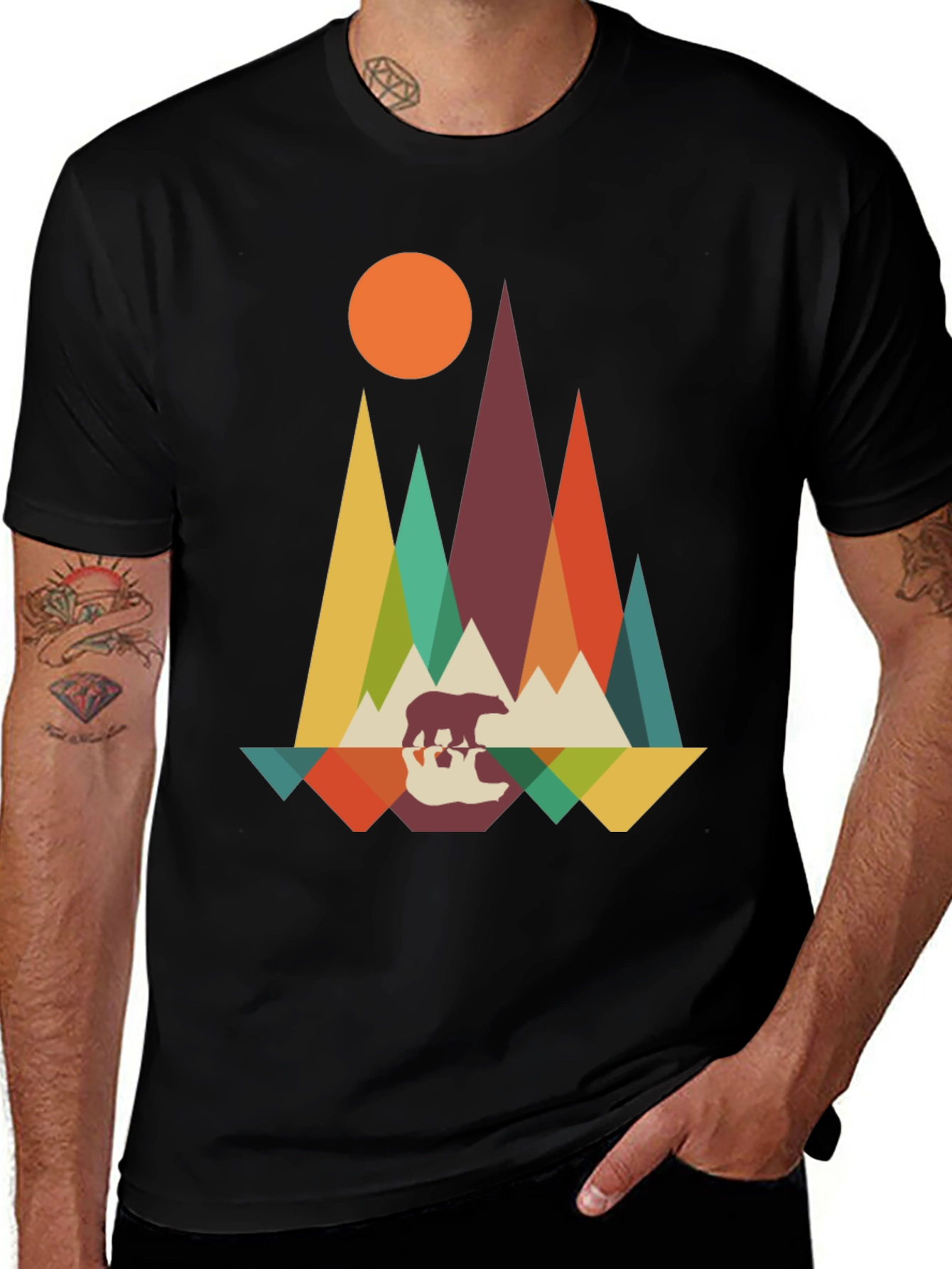 Variant 12 of Mountain Bear Graphic Tee - Nature Inspired Design
