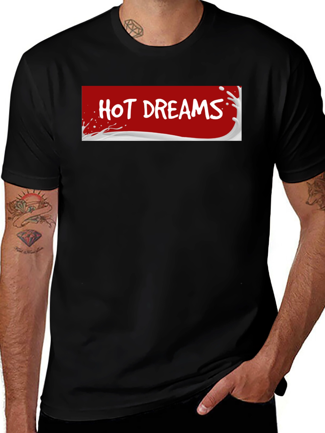 Variant 16 of Hot Dreams T-Shirt - Black Crew Neck