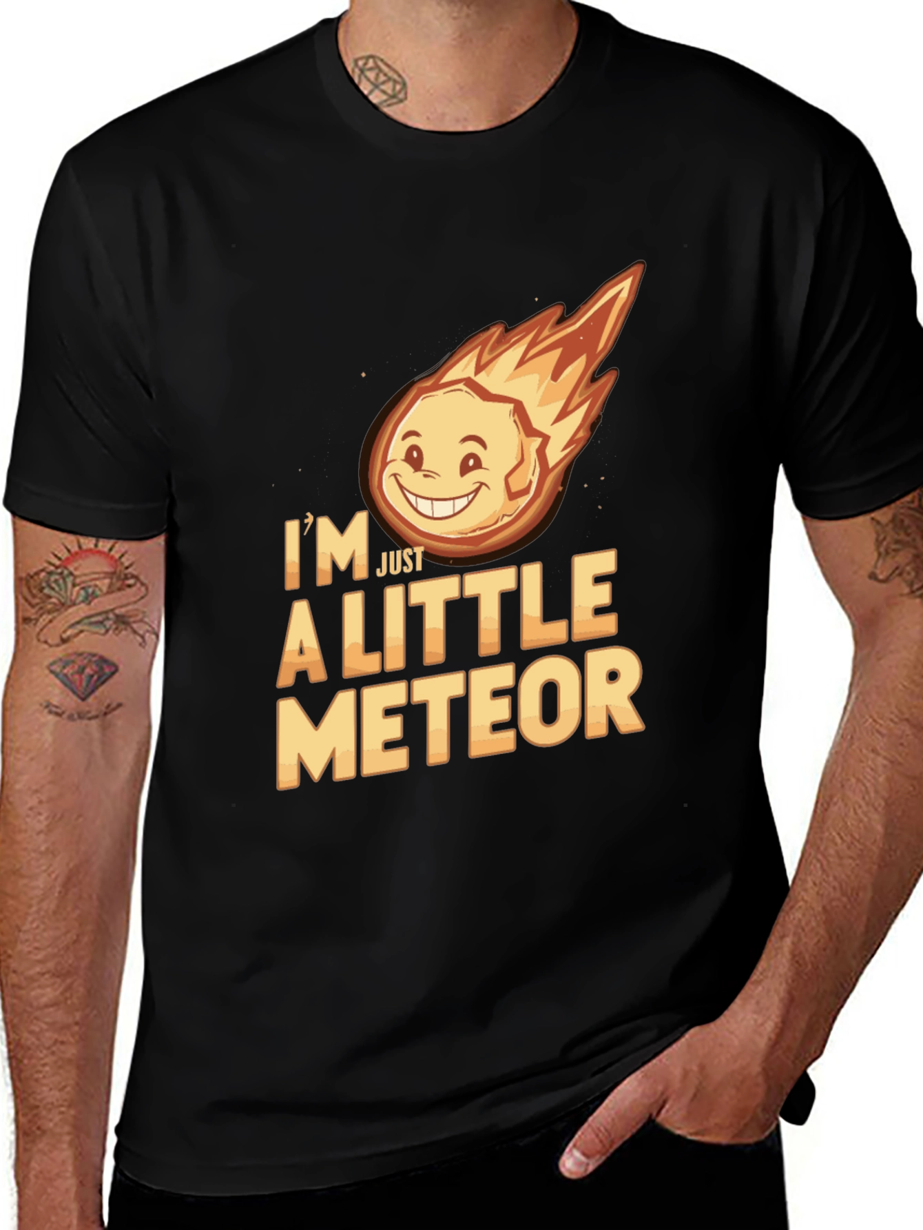 Variant 23 of Little Meteor Graphic T-Shirt - Black