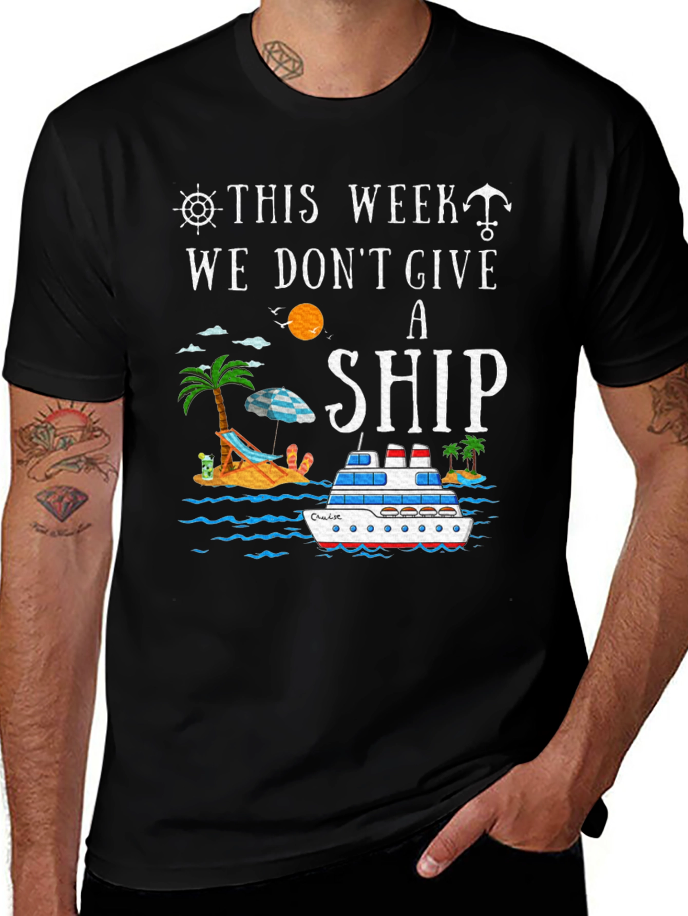 Variant 21 of Funny Cruise T-Shirt: This Week We Don't Give A Ship!