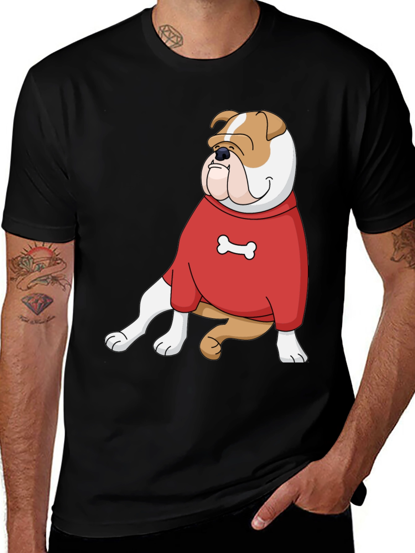 Bulldog Bone Graphic Tee - Comfort & Style