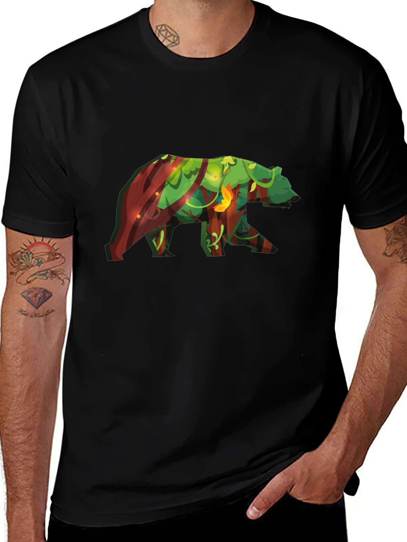 Variant 30 of Bear Forest T-Shirt - Nature Inspired Graphic Tee