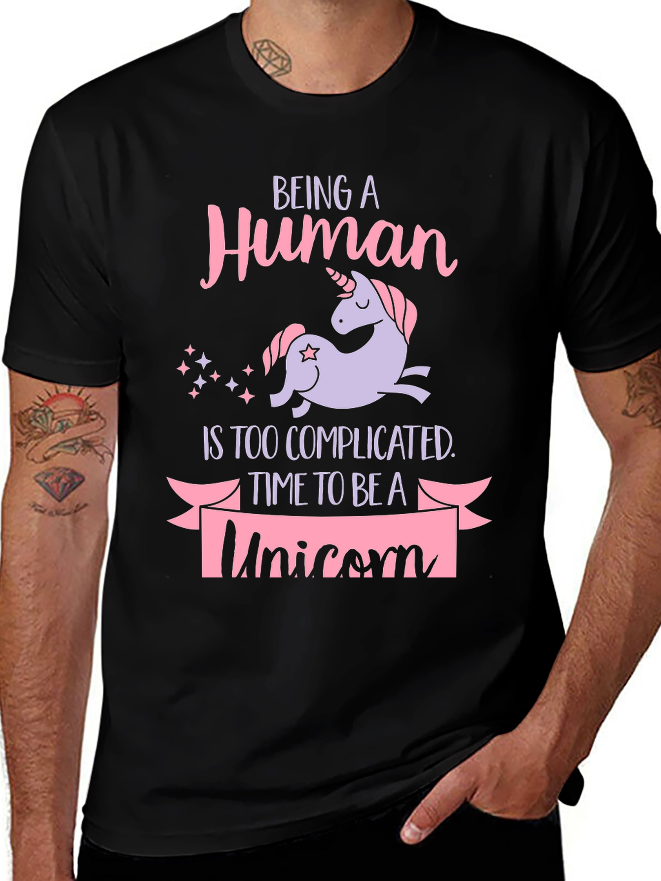 Variant 3 of Being A Human Unicorn Graphic Tee