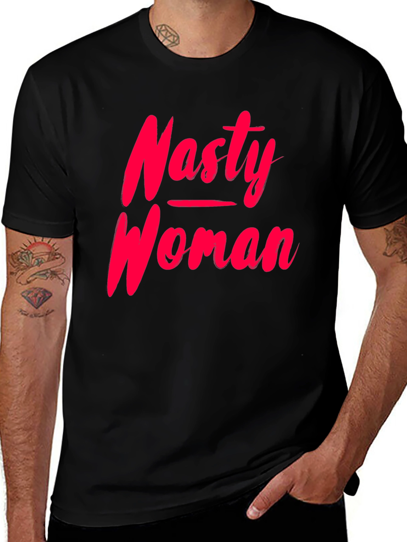 Black Nasty Woman Graphic Tee - Bold Feminist Statement main image