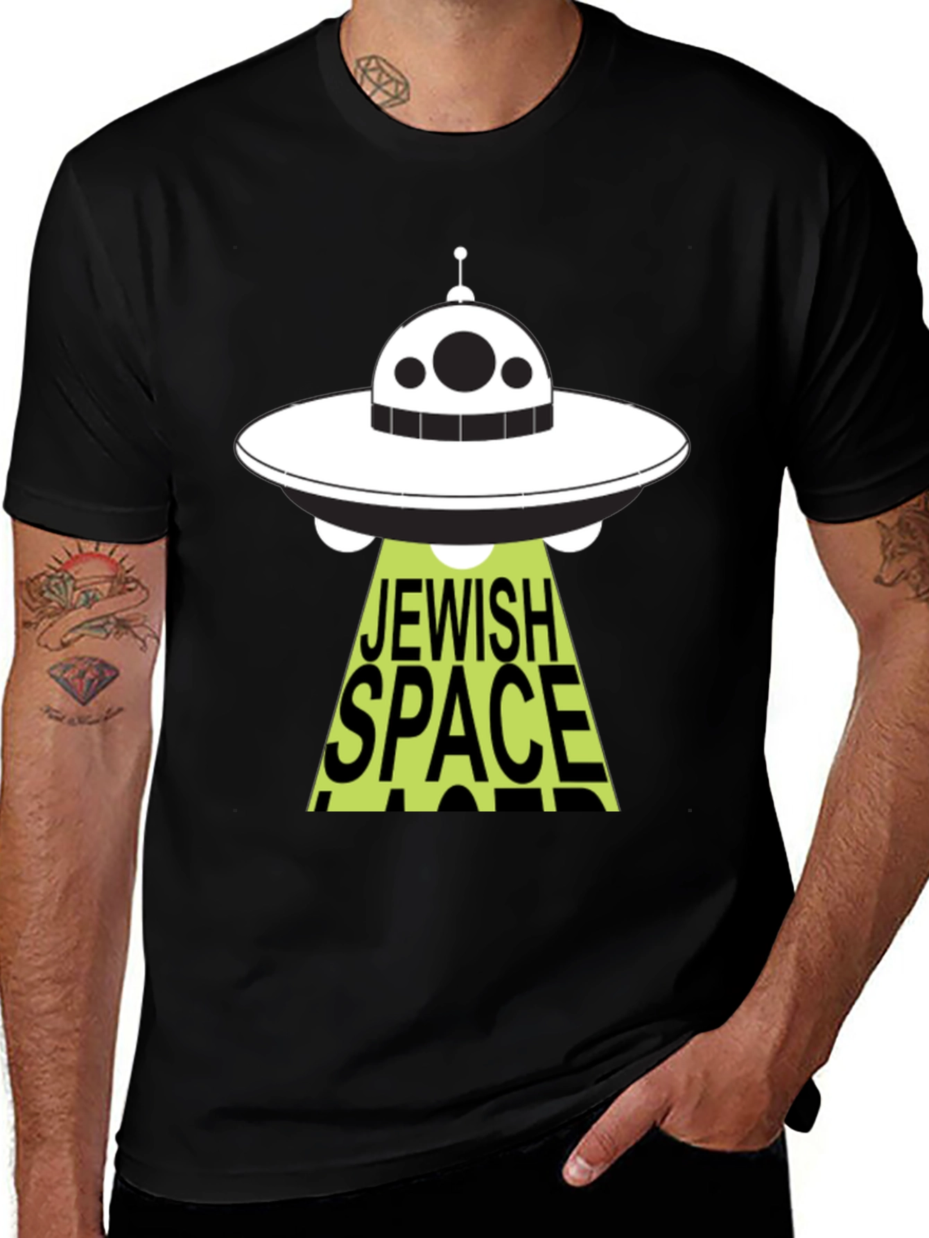 Jewish Space Laser T-Shirt Graphic Novelty Funny
