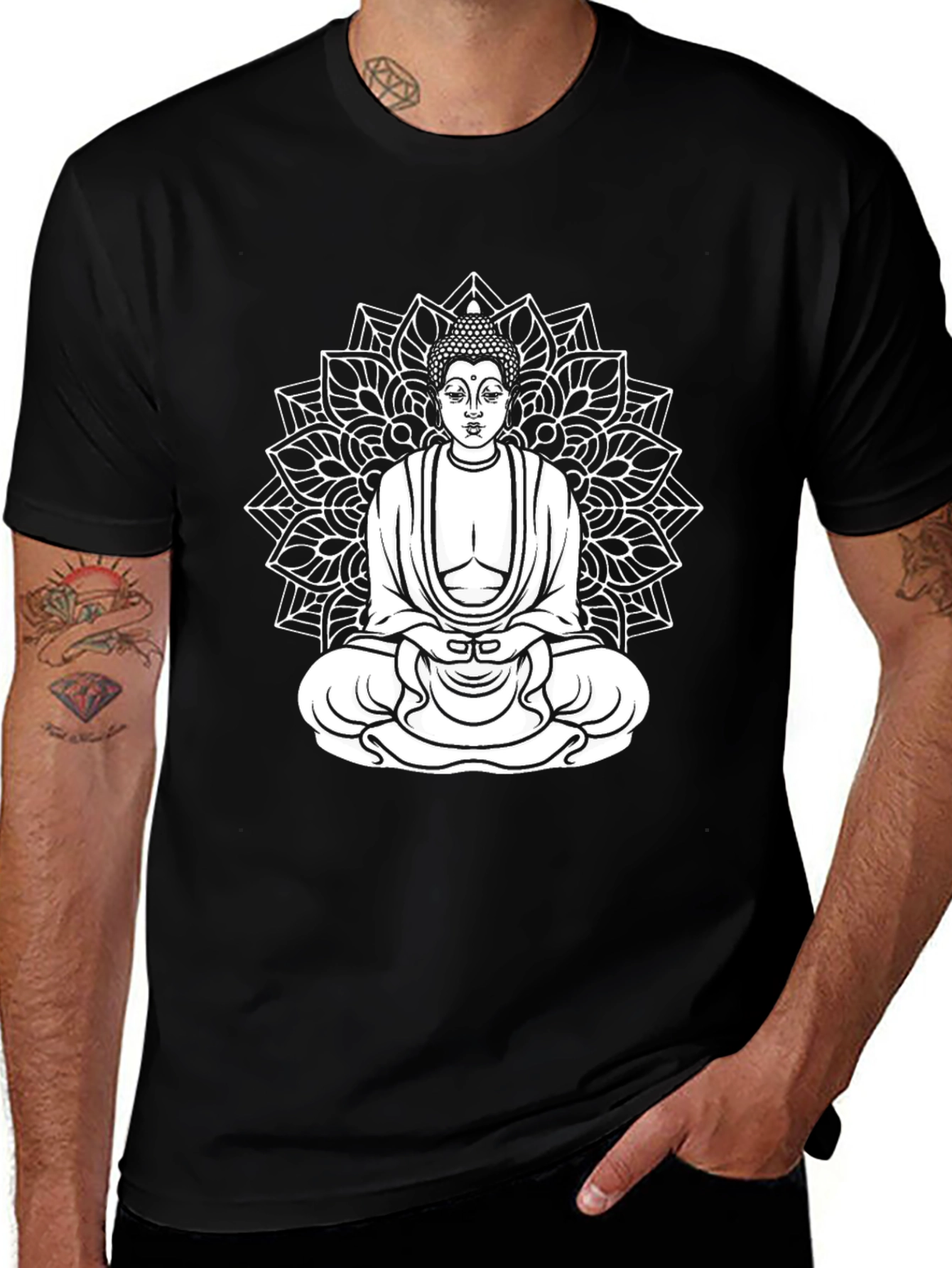 Variant 19 of Buddha Mandala Graphic T-Shirt
