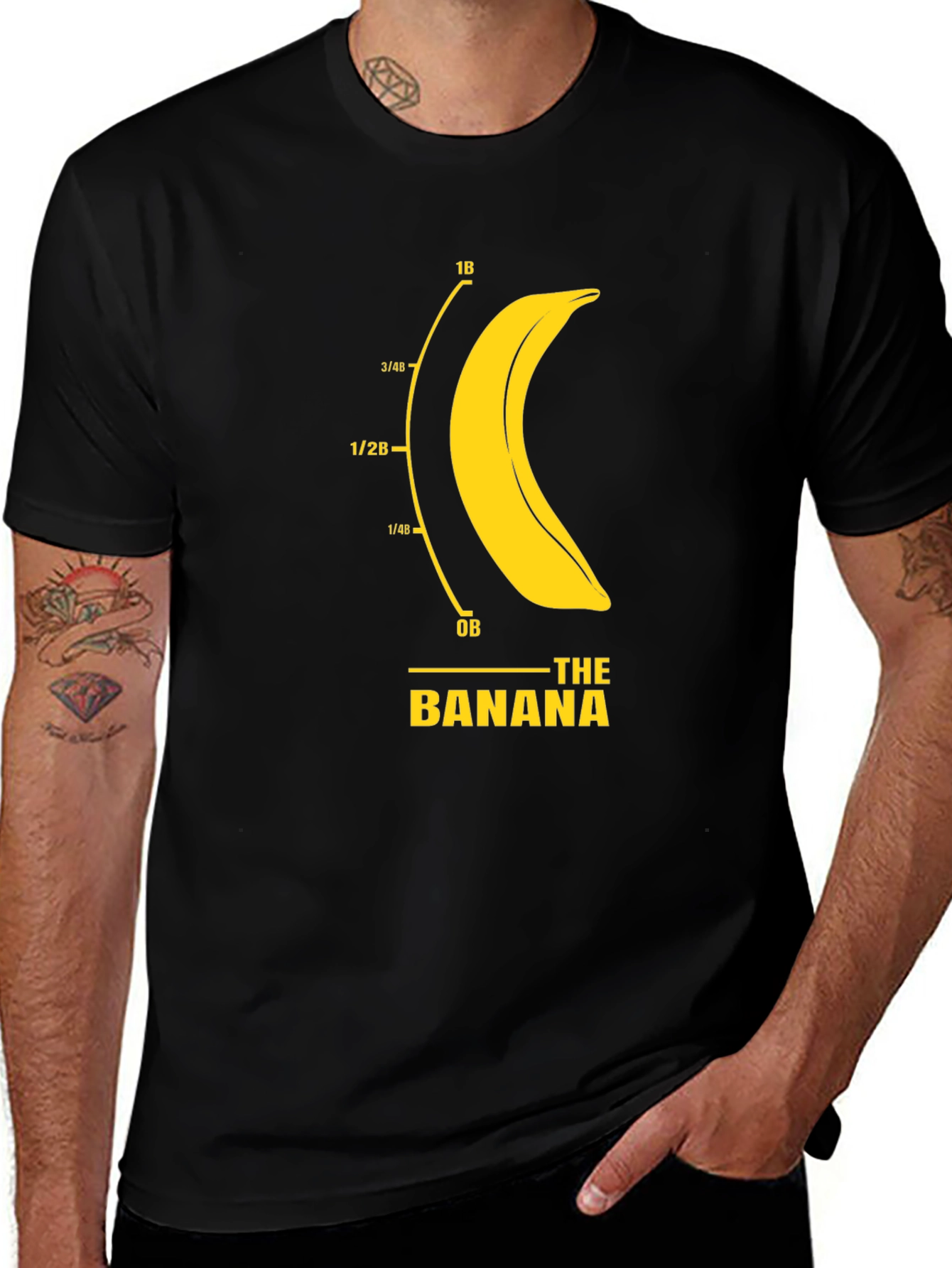 Variant 15 of Banana Scale T-Shirt - Funny Offensive Lineman Tee