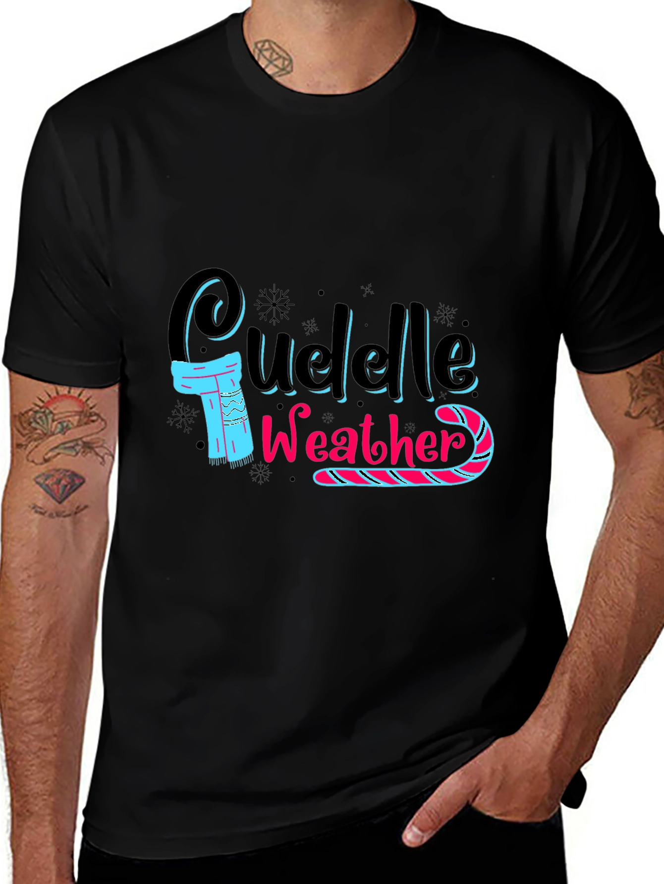 Variant 16 of Cuddle Weather Black T-Shirt