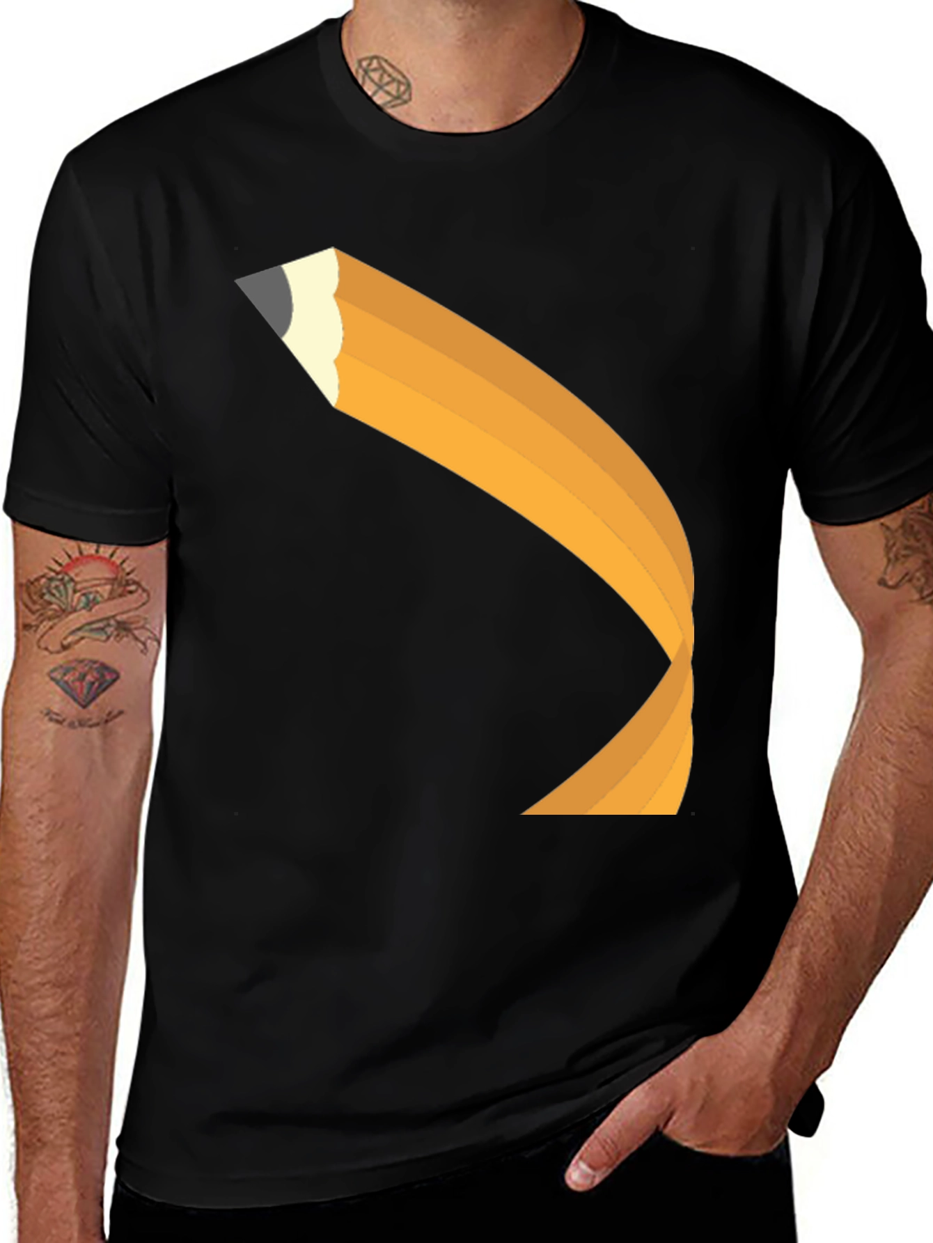 Variant 23 of Creative Pencil Graphic Tee - Stylish Casual Wear