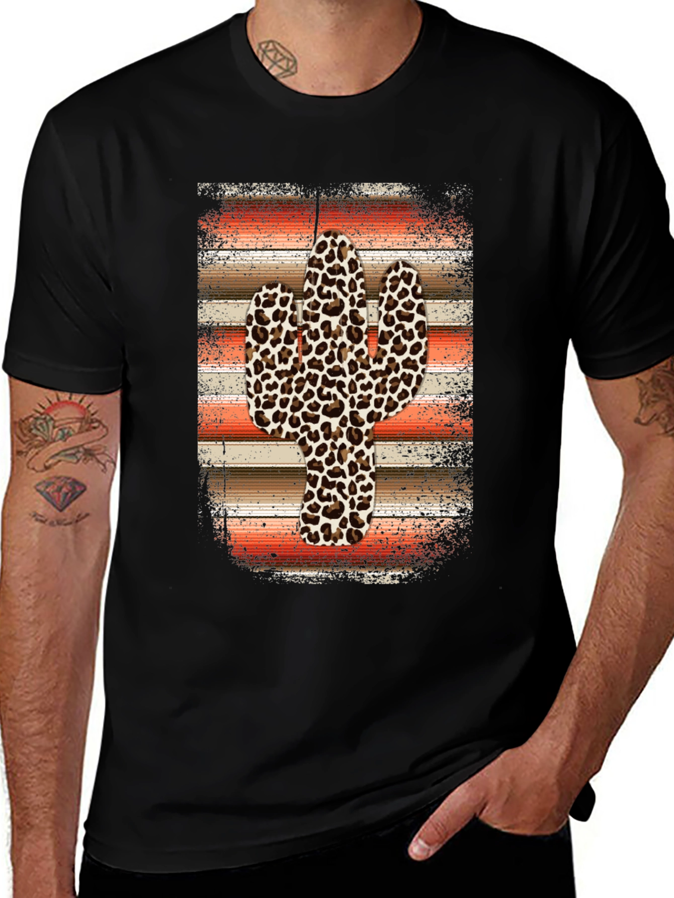 Variant 6 of Leopard Cactus Graphic Tee