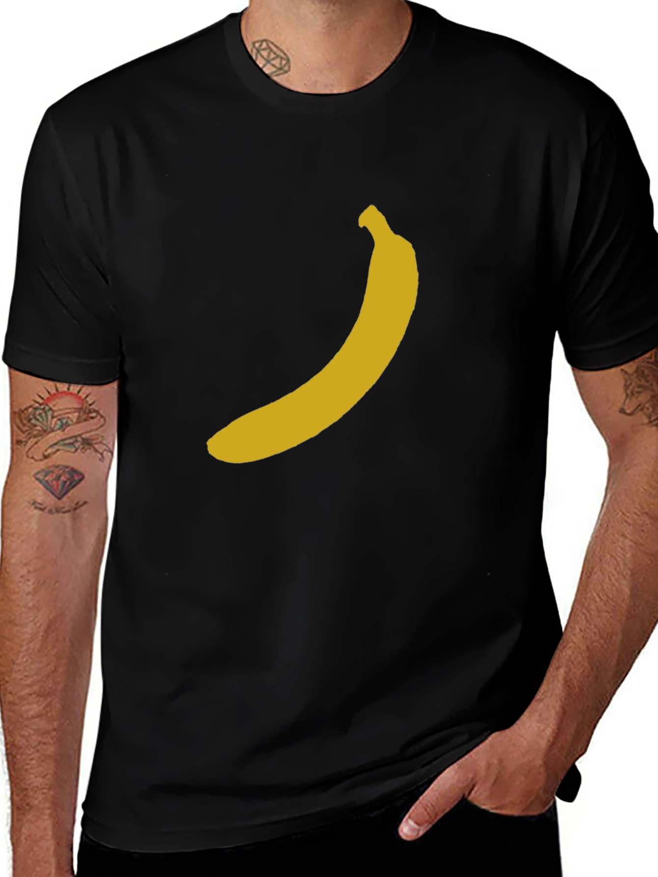 Banana Graphic Black T-Shirt