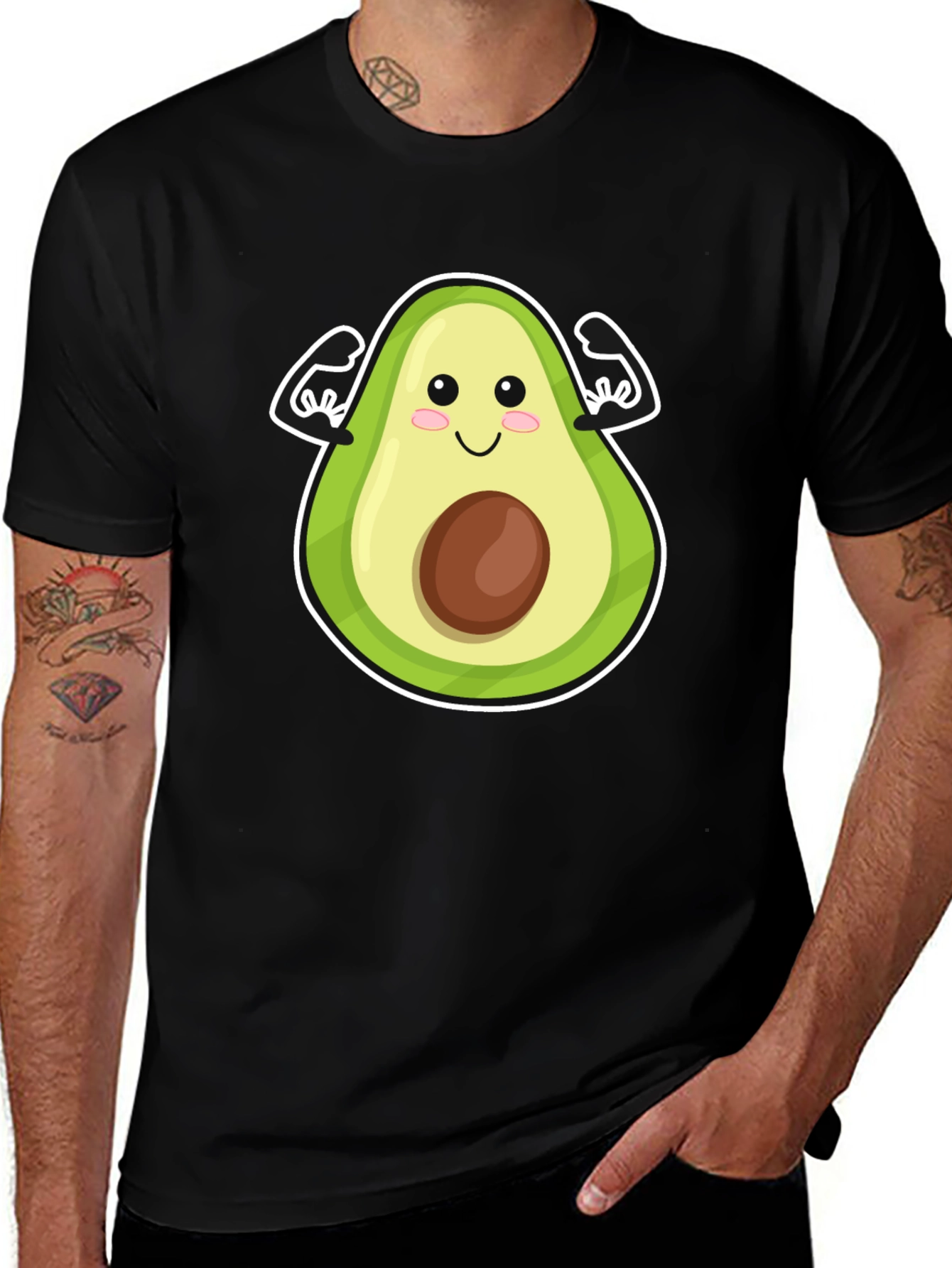 Variant 12 of Avocado Muscle Graphic Tee - Funny Workout Shirt