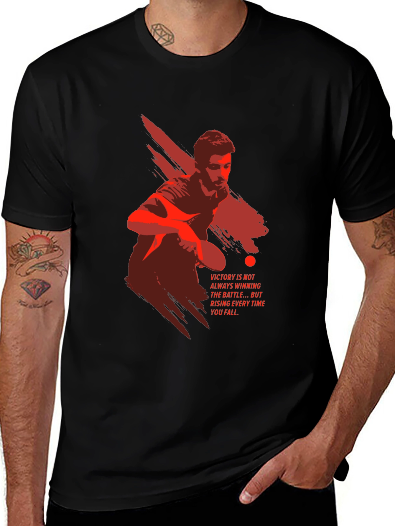 Variant 18 of Motivational Table Tennis T-Shirt