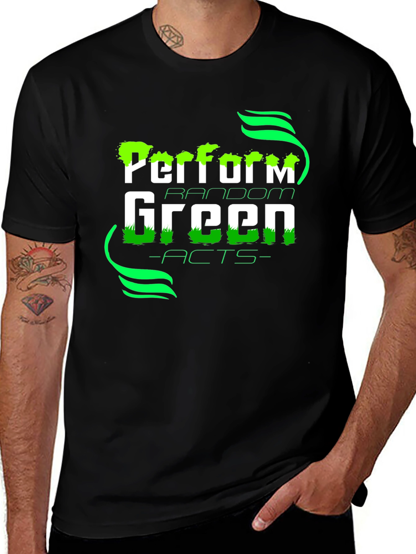 Variant 13 of Perform Random Green Acts T-Shirt - Eco Friendly