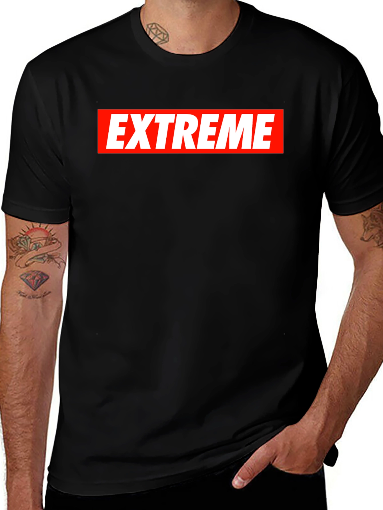Variant 26 of Extreme Graphic Tee - Black Short Sleeve