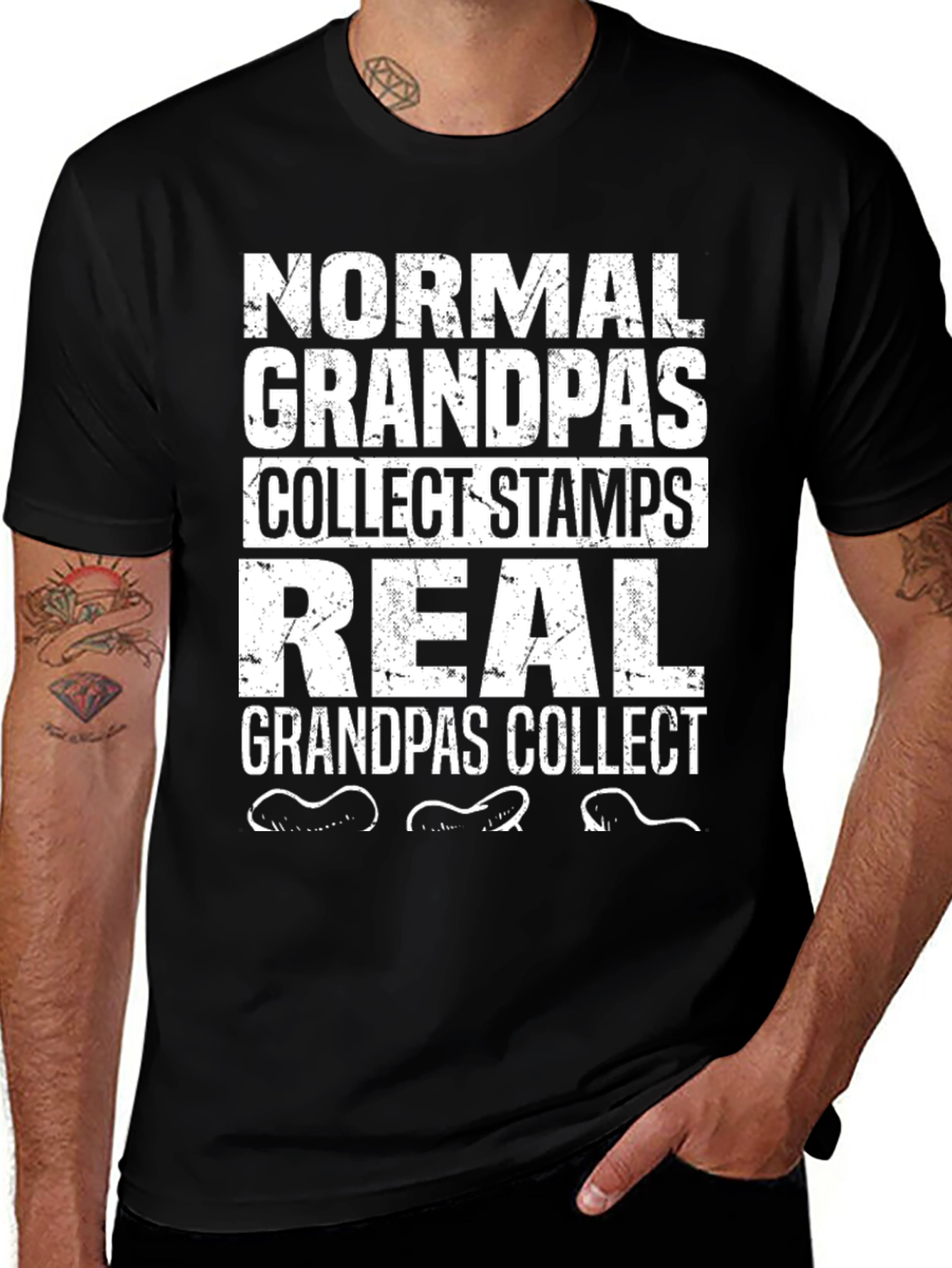 Variant 12 of Real Grandpas Collect Worms T-Shirt - Novelty Gift