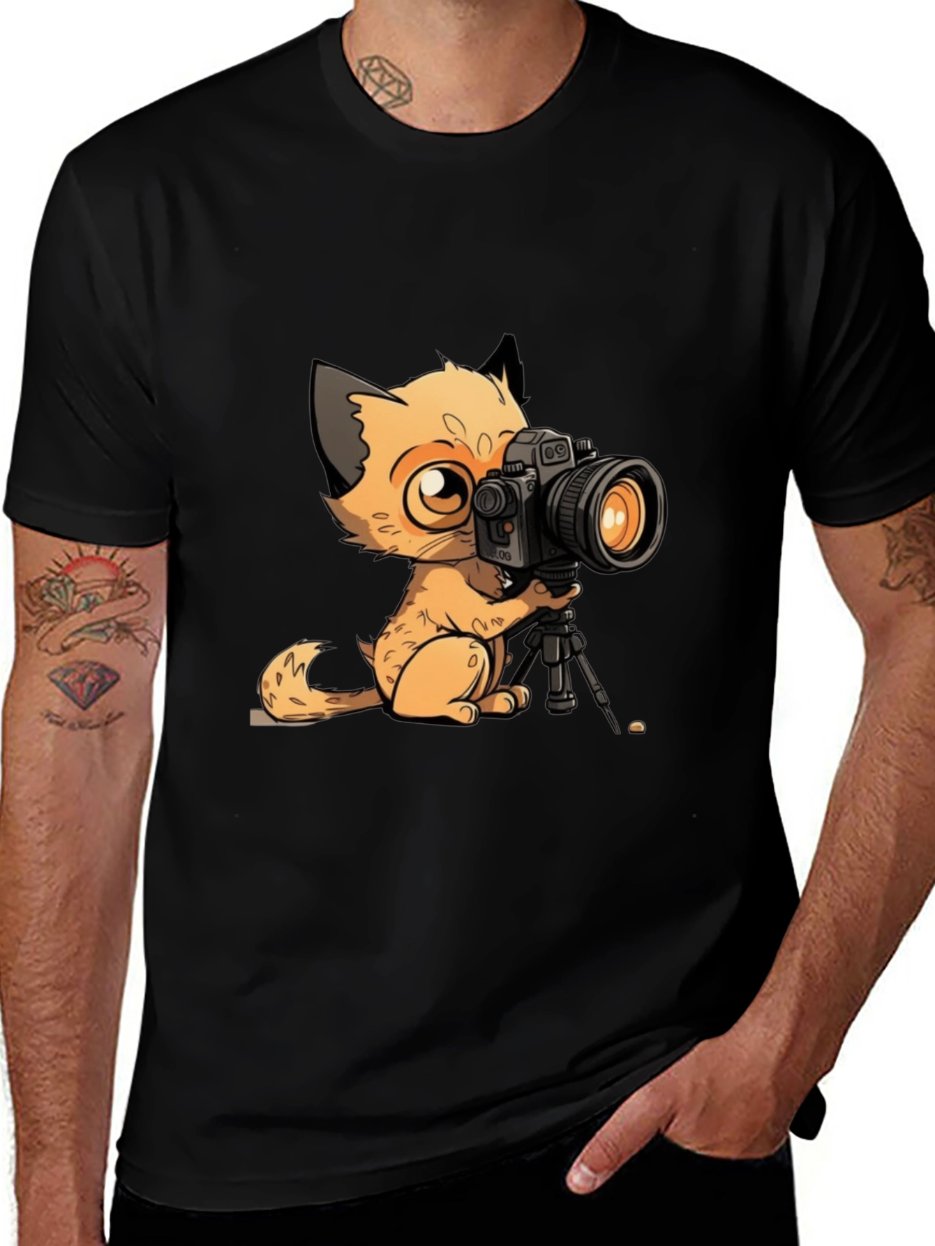 Variant 16 of Photographer Cat Graphic Tee