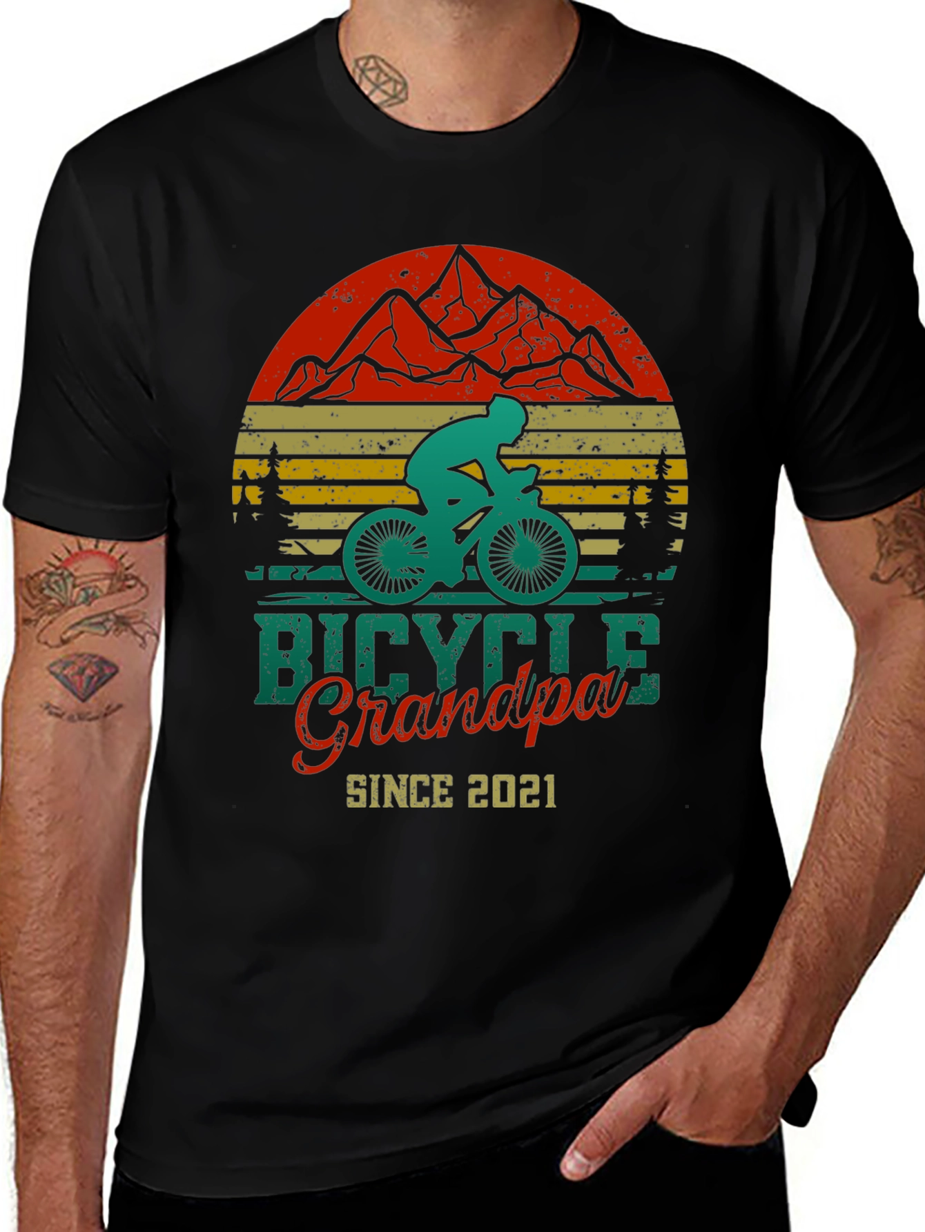Variant 8 of Bicycle Grandpa Since 2021 T-Shirt