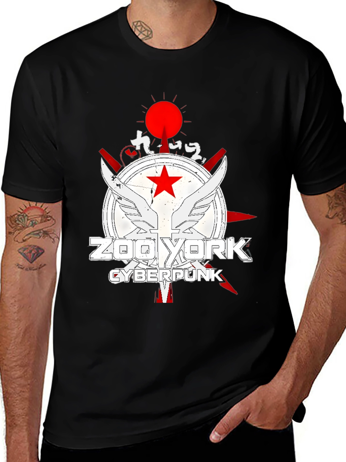 Variant 30 of Zoo York Cyberpunk Graphic Black T-Shirt