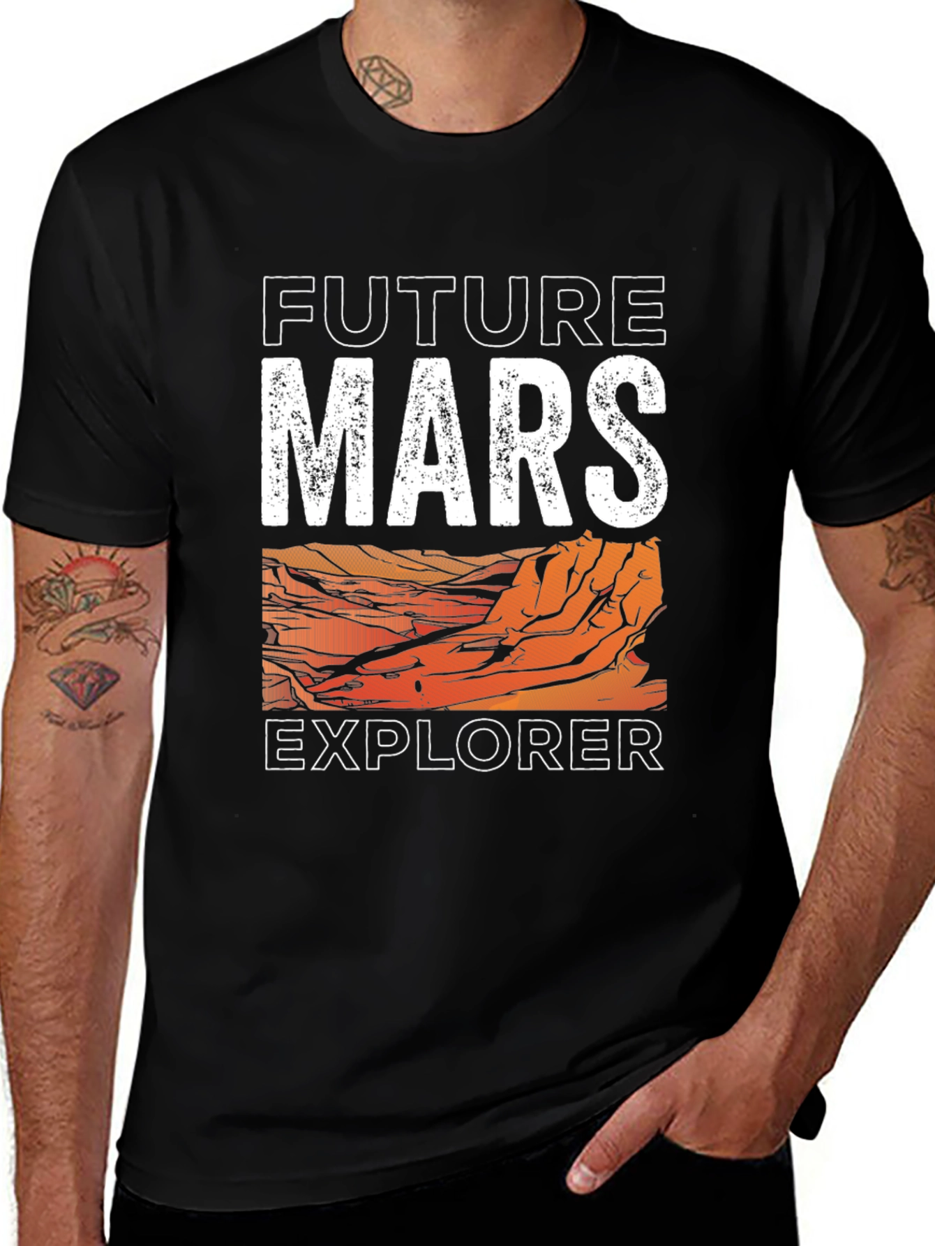 Variant 17 of Future Mars Explorer T-Shirt Space Graphic Tee