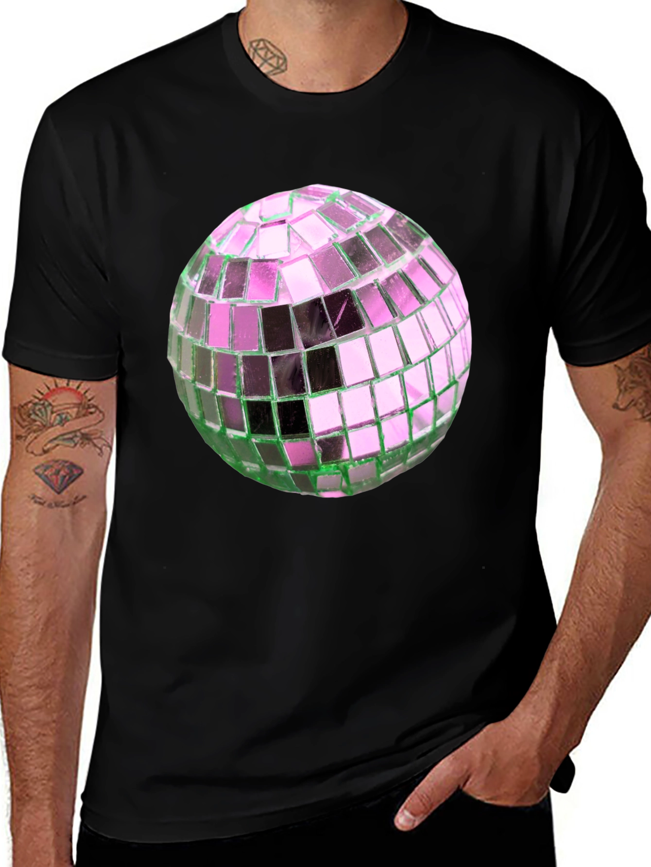 Variant 2 of Disco Ball Graphic Tee - Party Ready Style