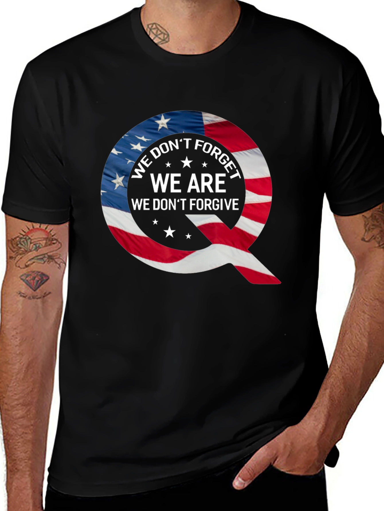 Variant 11 of Q Patriotic T-Shirt: We Don't Forget