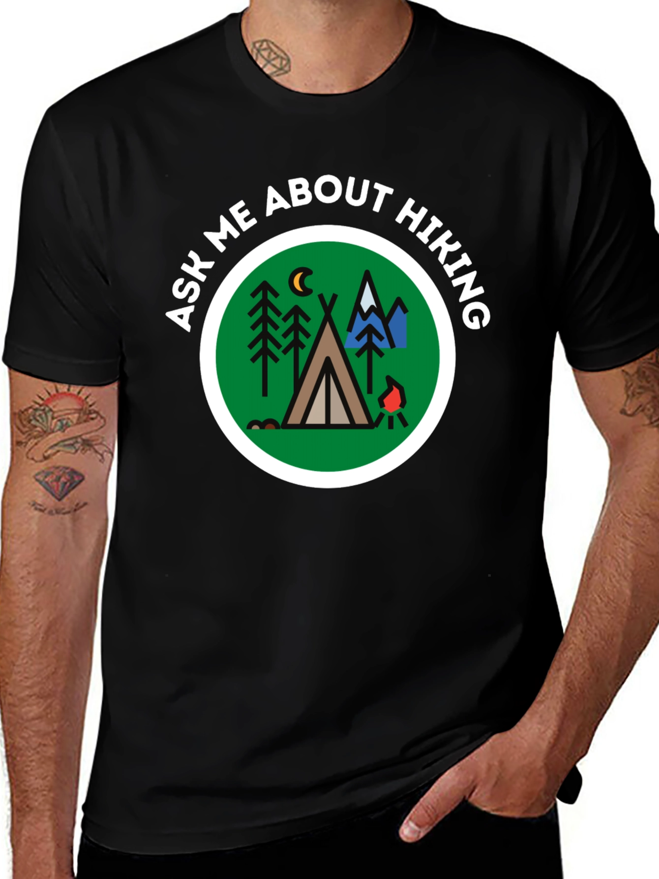 Variant 3 of Ask Me About Hiking T-Shirt
