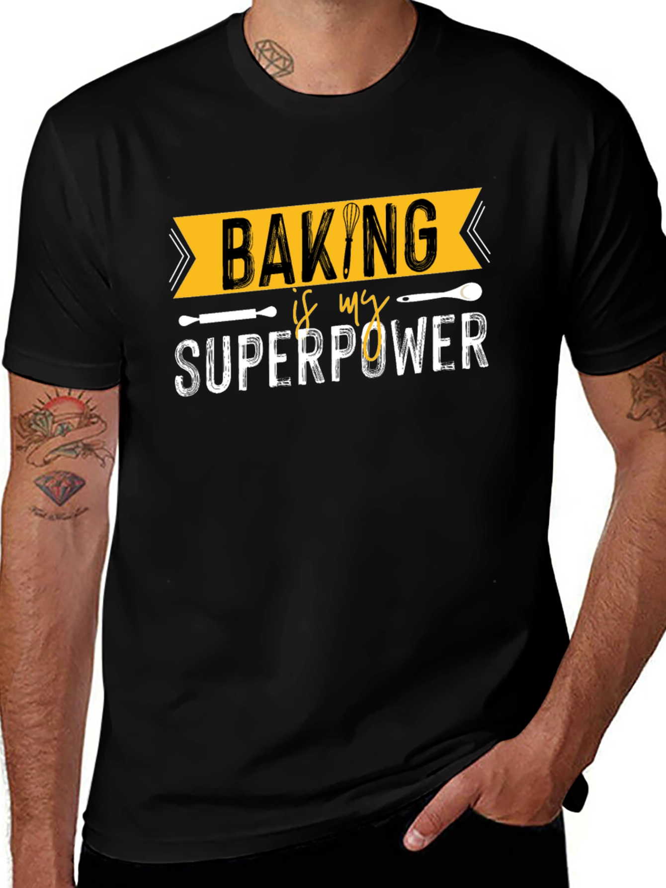 Variant 24 of Baking is My Superpower Graphic Tee - Baker Shirt