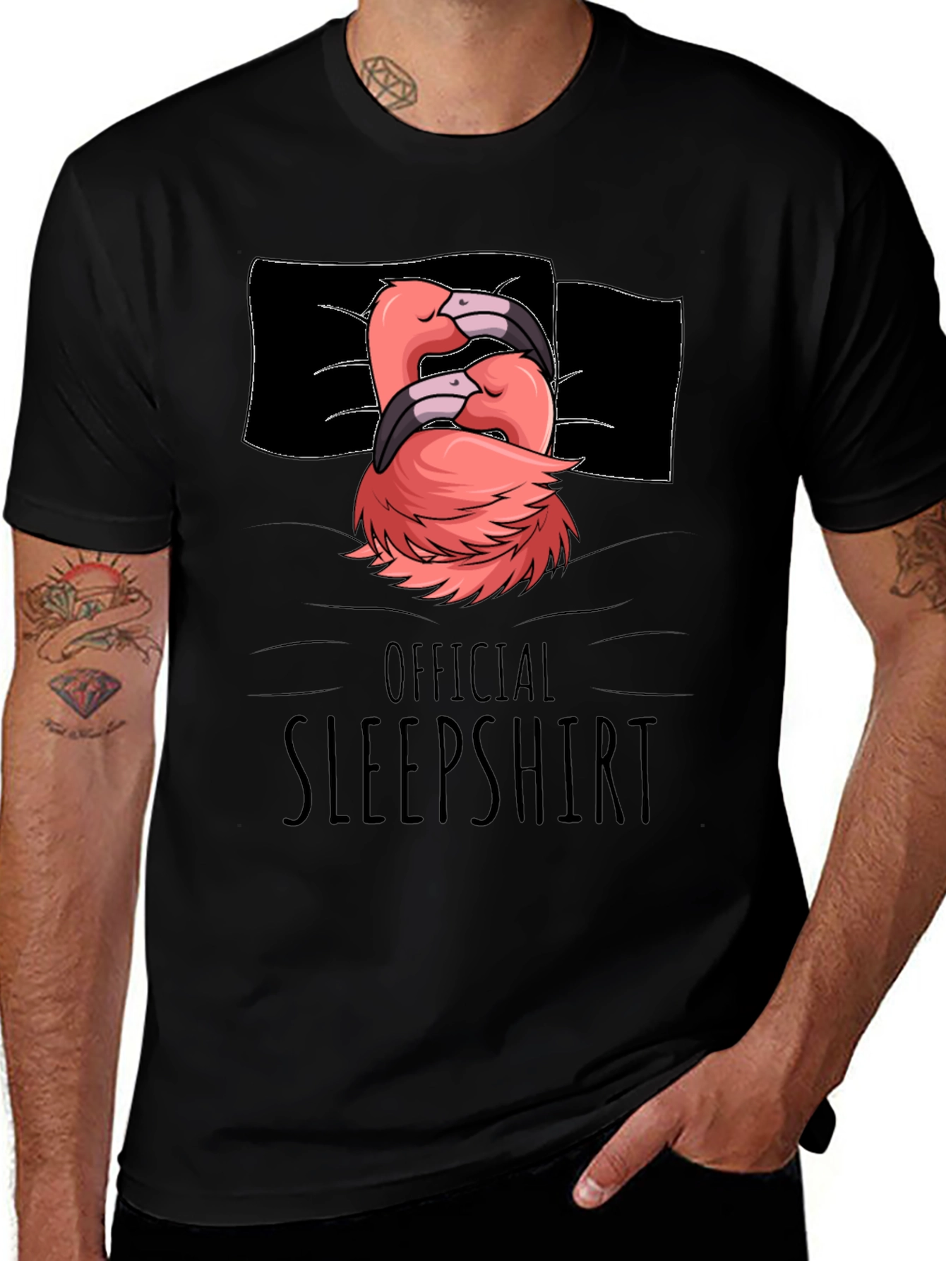Variant 12 of Funny Flamingo Official Sleepshirt Graphic Tee