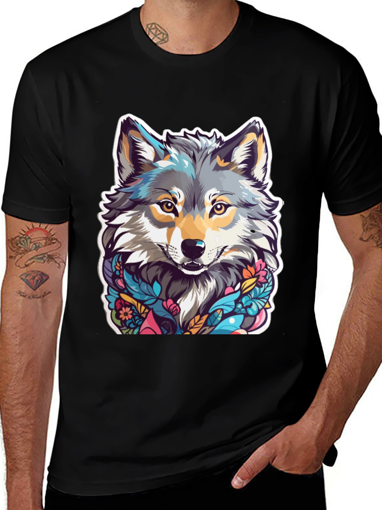 Variant 23 of Wolf Graphic T-Shirt - Cool Animal Tee