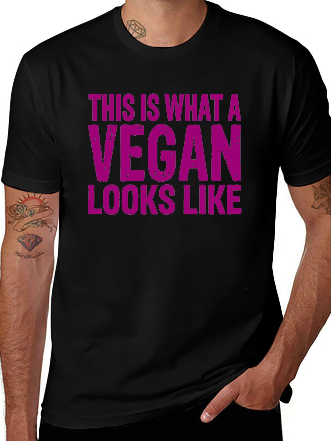 Variant 25 of Vegan Statement T-Shirt - This is What a Vegan Looks Like