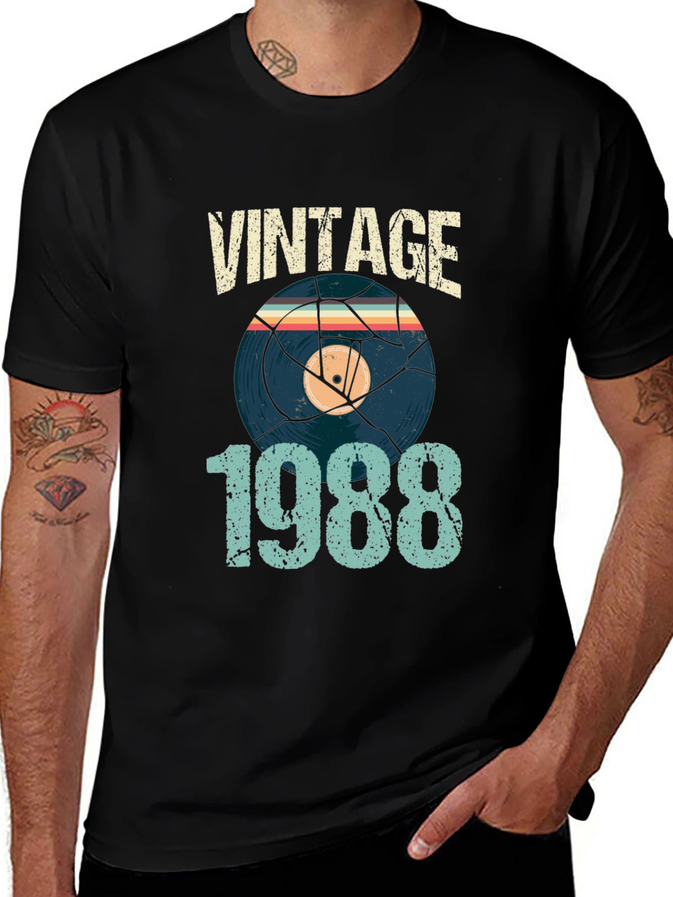 Variant 27 of Vintage 1988 Record Graphic T-Shirt