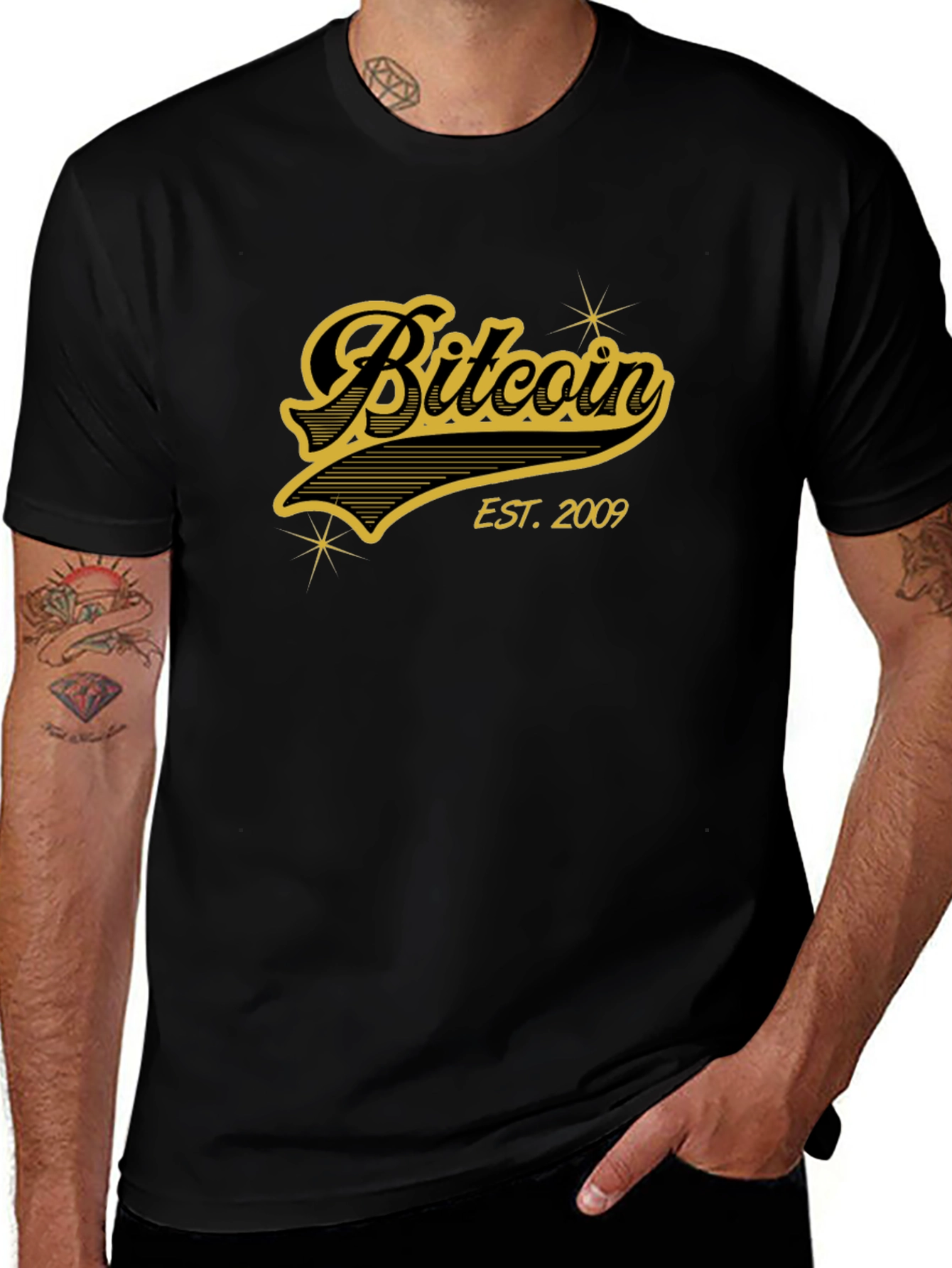 Variant 26 of Bitcoin EST. 2009 Black Tee