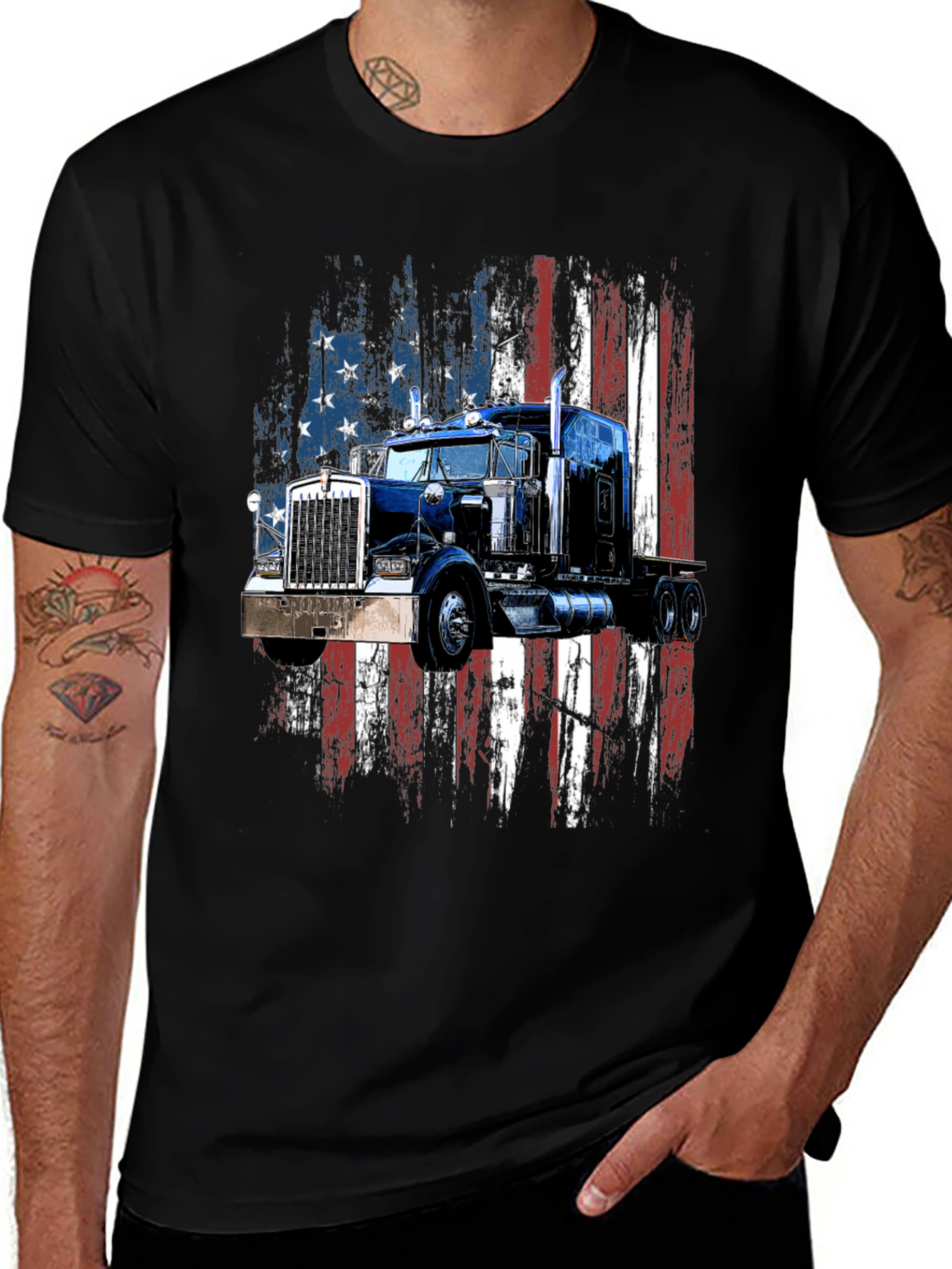 Variant 25 of American Truck Graphic T-Shirt