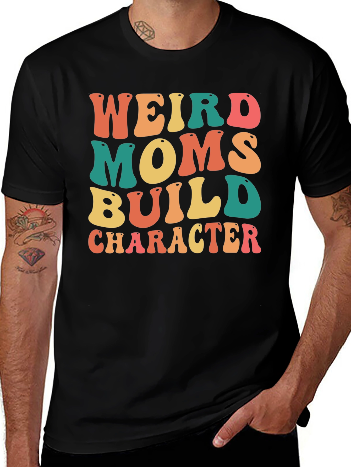 Variant 3 of Weird Moms Build Character Graphic T-Shirt