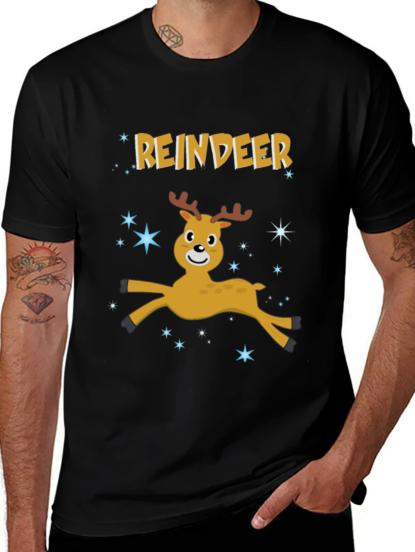 Variant 5 of Reindeer Graphic Tee - Holiday Cheer T-Shirt