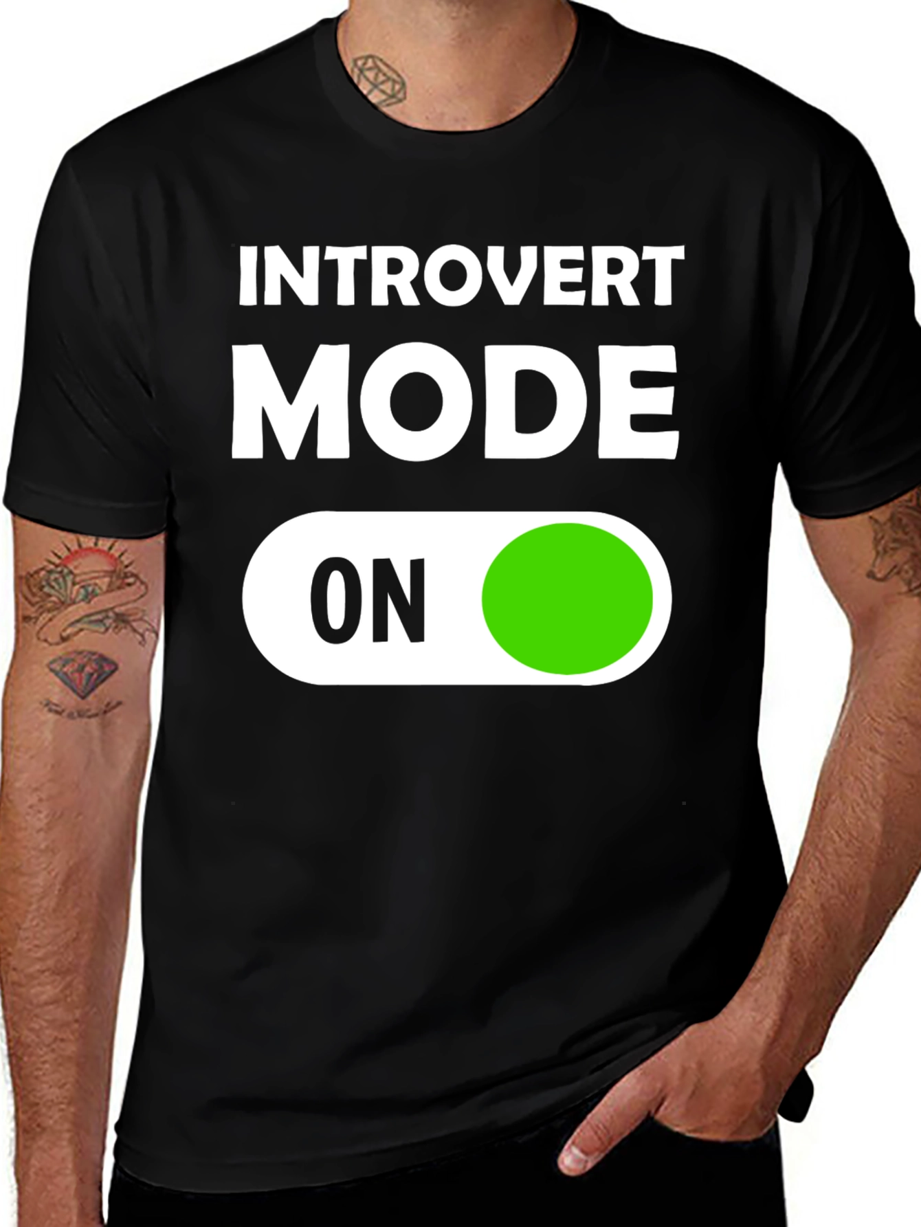 Variant 10 of Introvert Mode On Graphic T-Shirt