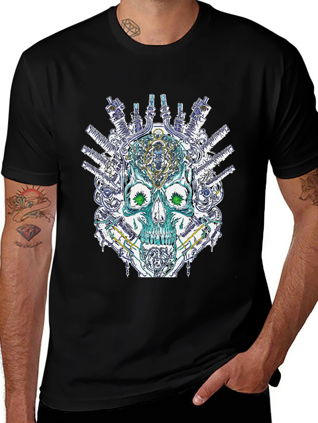 Variant 9 of Steampunk Skull Graphic T-Shirt - Unique Design