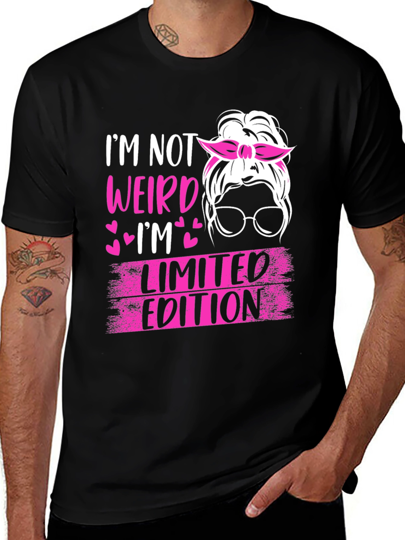 Variant 18 of I'm Not Weird, I'm Limited Edition Messy Bun T-Shirt