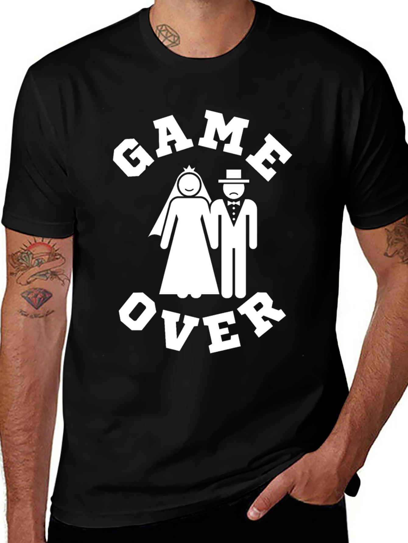 Variant 4 of Game Over Wedding T-Shirt