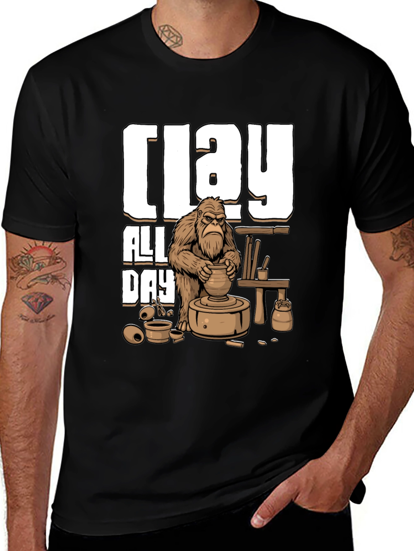 Variant 11 of Clay All Day Gorilla T-Shirt