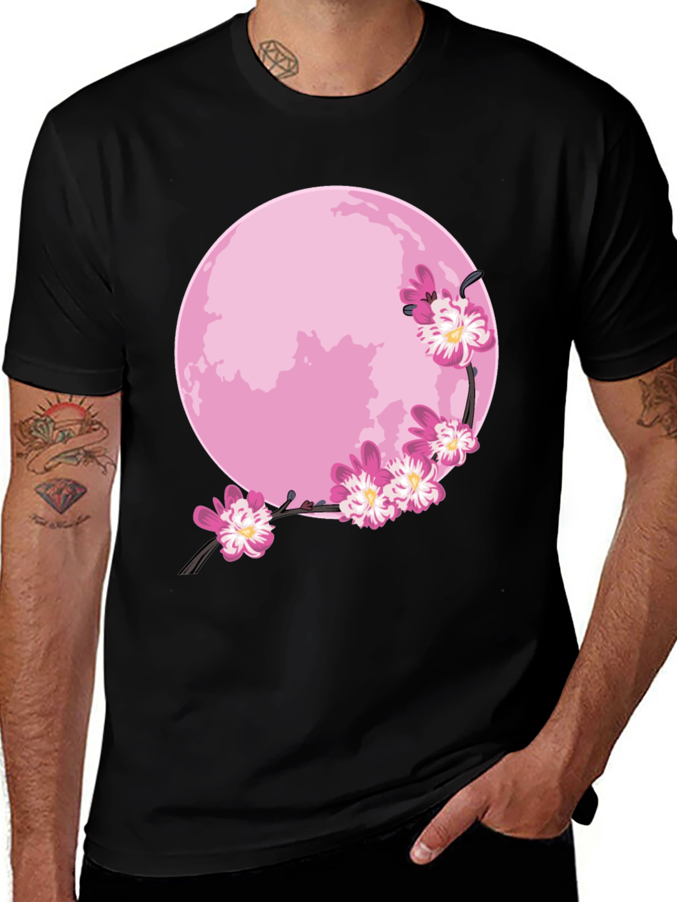 Variant 8 of Pink Moon Cherry Blossom Graphic Tee